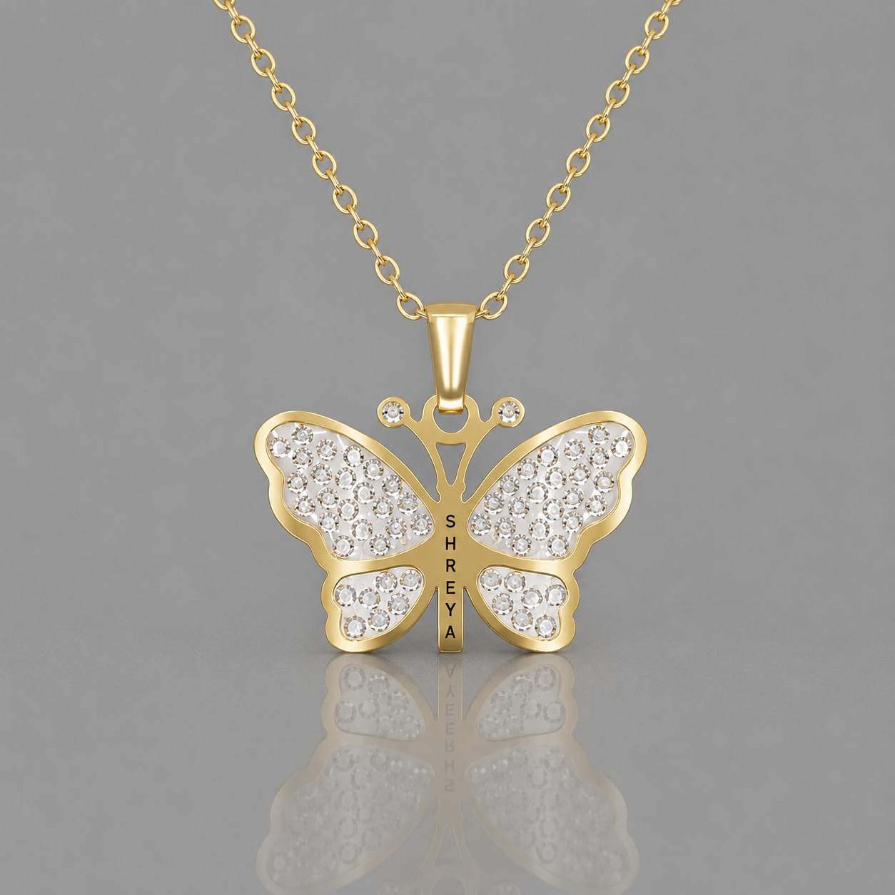 Personalised Butterfly Pendant