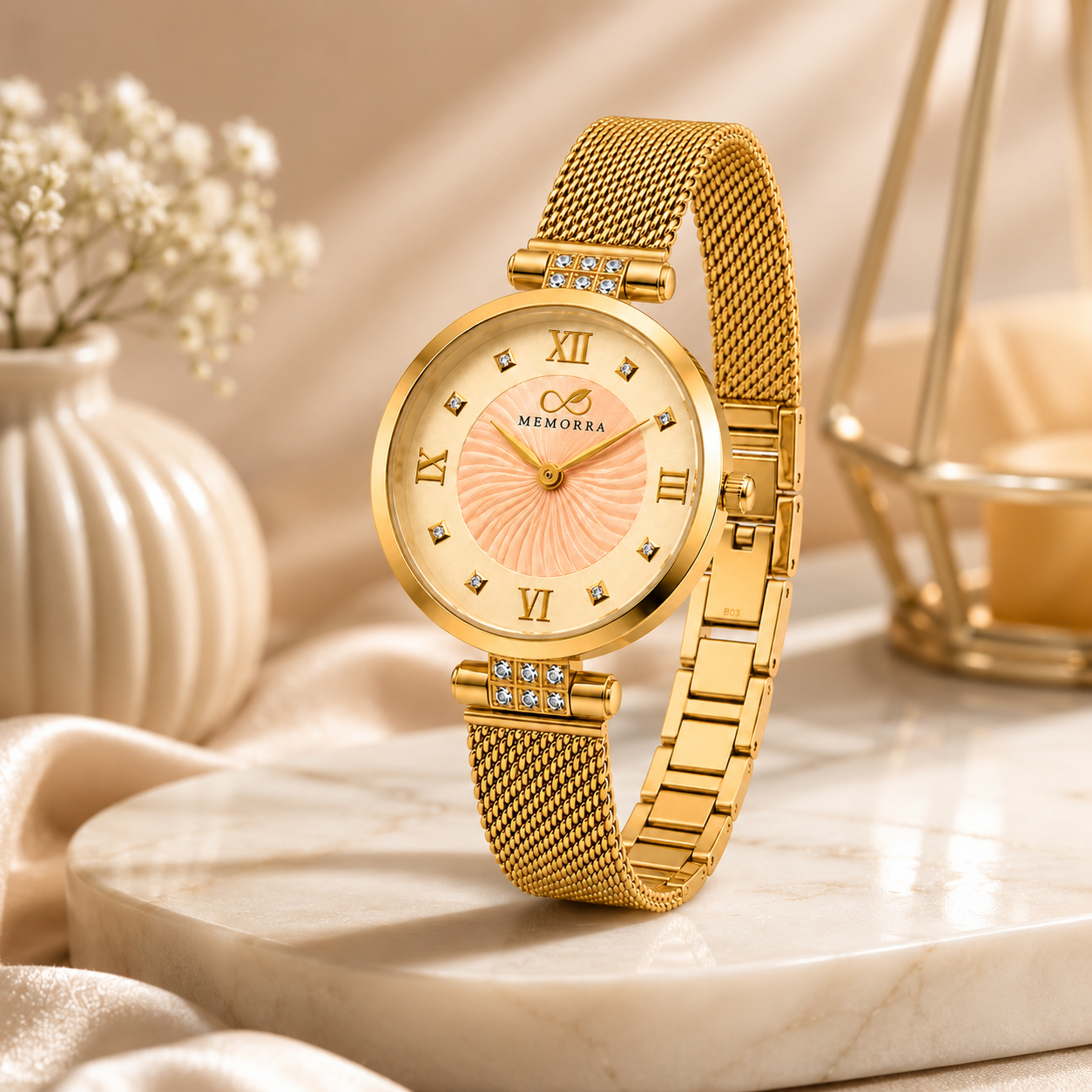 Luxury Gold Mesh Strap Women's Watch