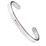Memo Curved Cuff - Silver