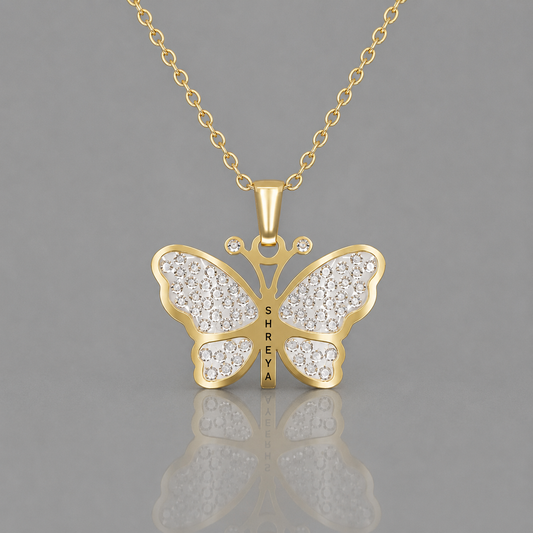 Personalised Butterfly Pendant
