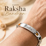 Arc Stone Rakhi - Silver