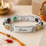 Edge Stone Rakhi - Silver
