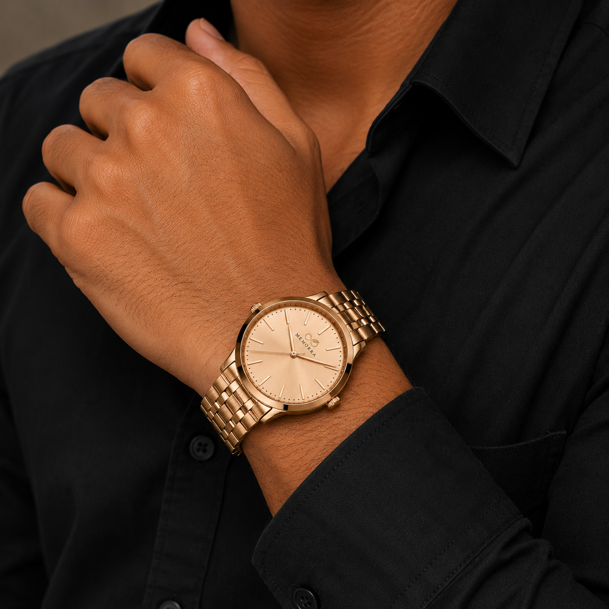 Luxury Gold Stainless Steel Analog Wrist Watch