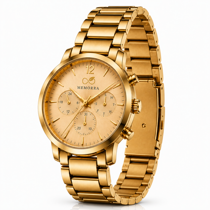 Premium Gold Multifunction Analog Men's Watch