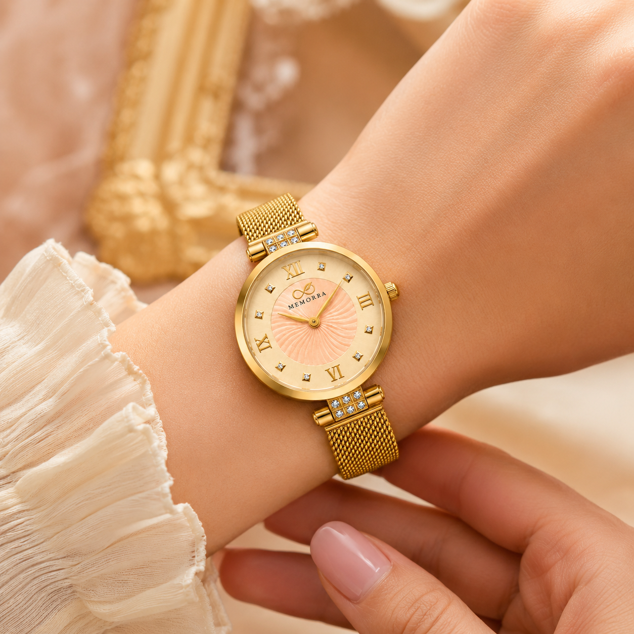 Luxury Gold Mesh Strap Women's Watch
