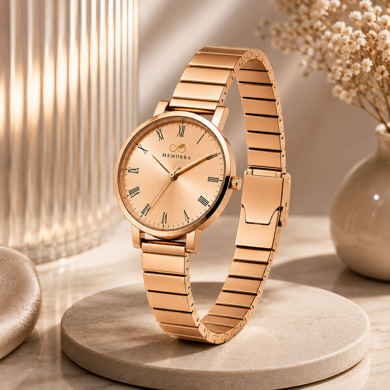 Elegant Rose Gold Women's Analog Watch