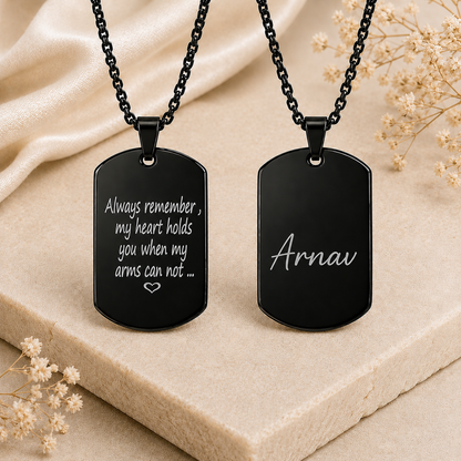 Memo Tag Pendant - Black