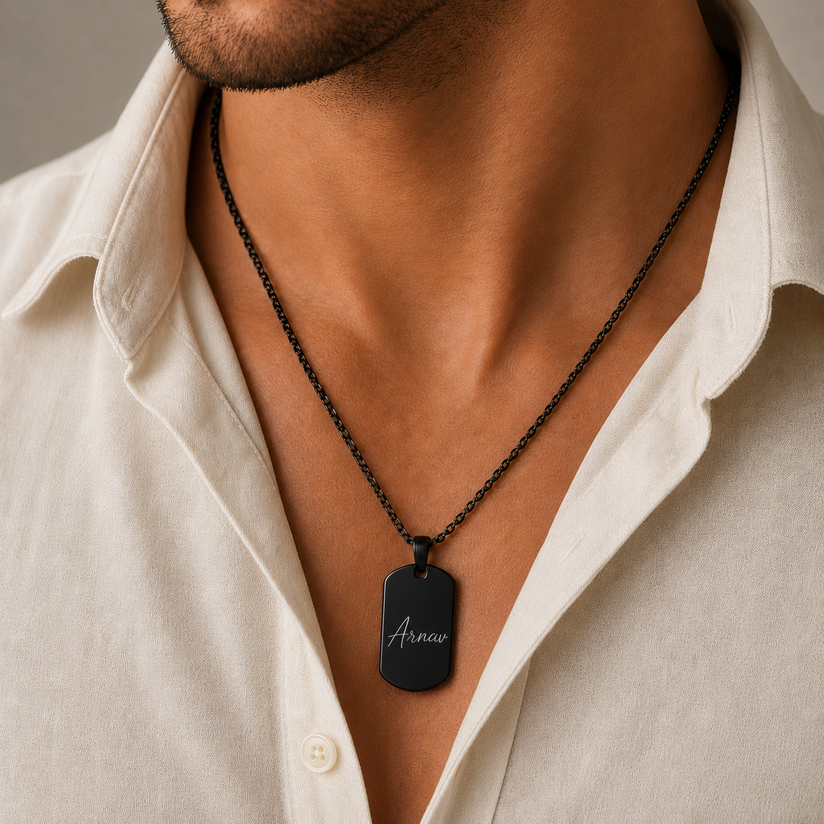 Memo Tag Pendant - Black