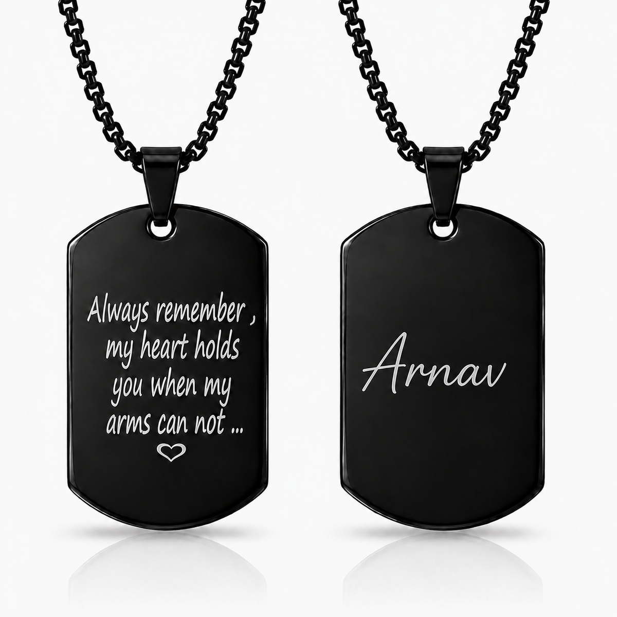 Memo Tag Pendant - Black