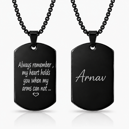 Memo Tag Pendant - Black