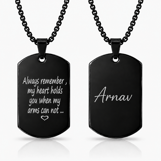 Memo Tag Pendant - Black