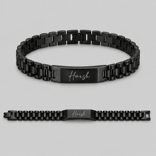 Custom Name Bar Bracelet