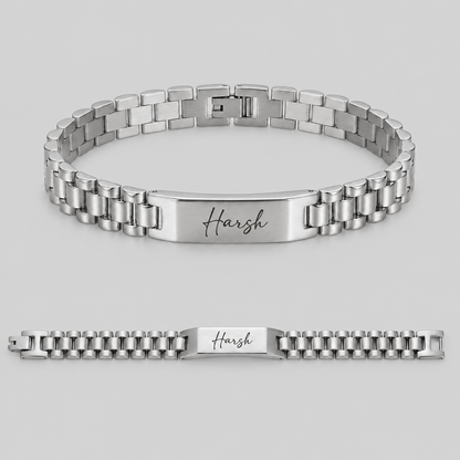 Custom Name Bar Bracelet