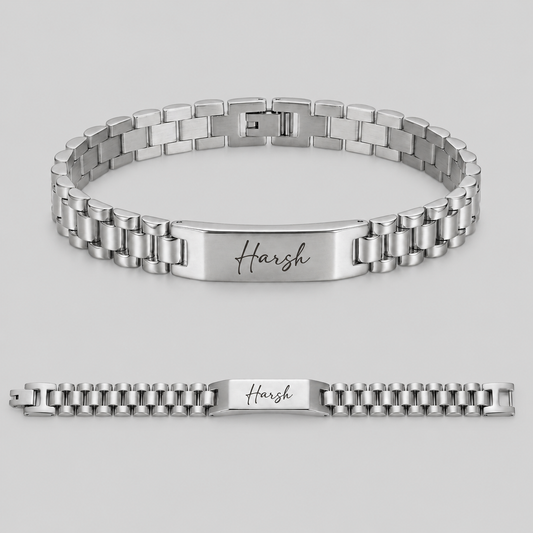 Custom Name Bar Bracelet