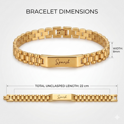 Custom Name Bar Bracelet