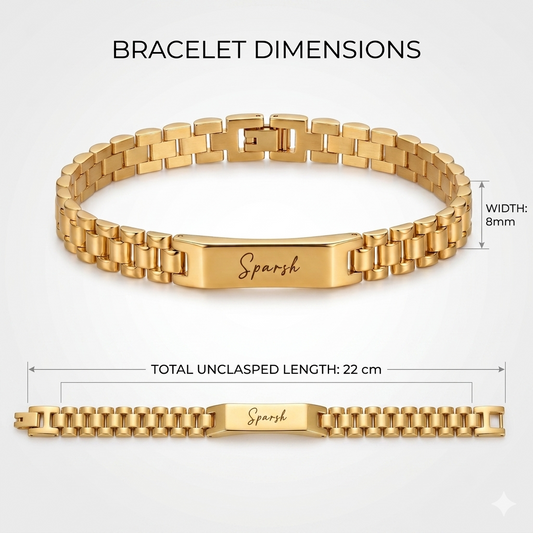 Custom Name Bar Bracelet