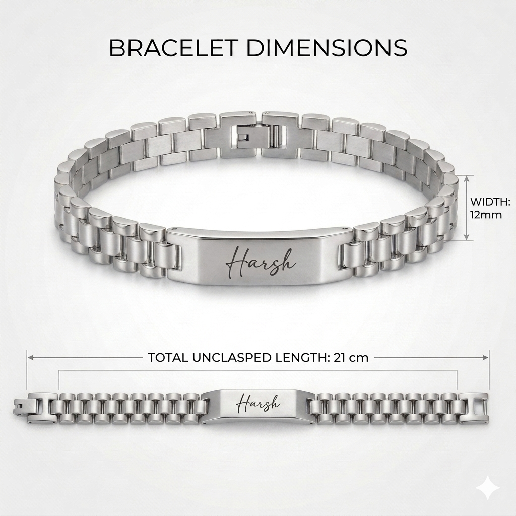 Custom Name Bar Bracelet