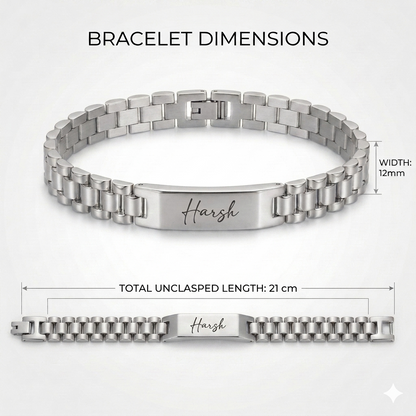 Custom Name Bar Bracelet