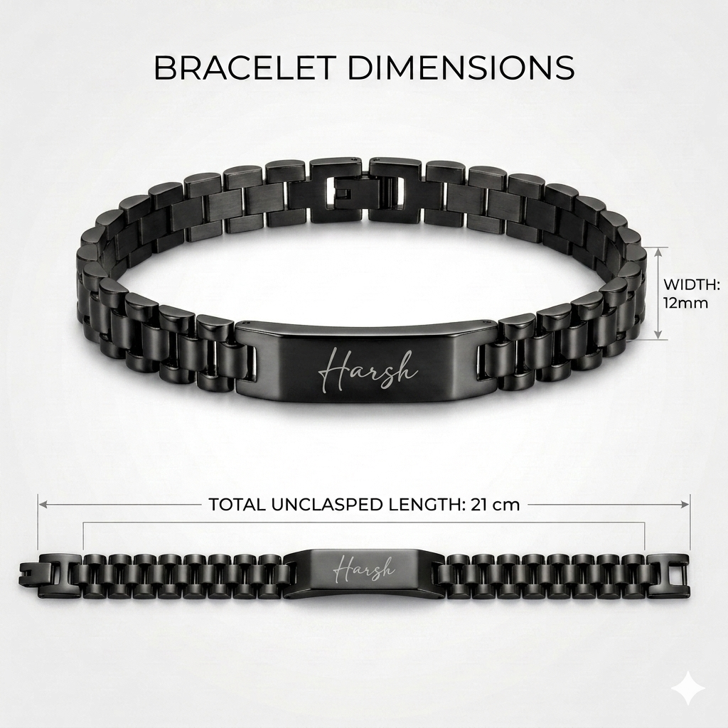 Custom Name Bar Bracelet
