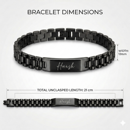 Custom Name Bar Bracelet
