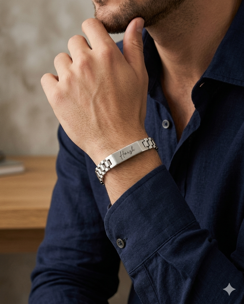 Custom Name Bar Bracelet