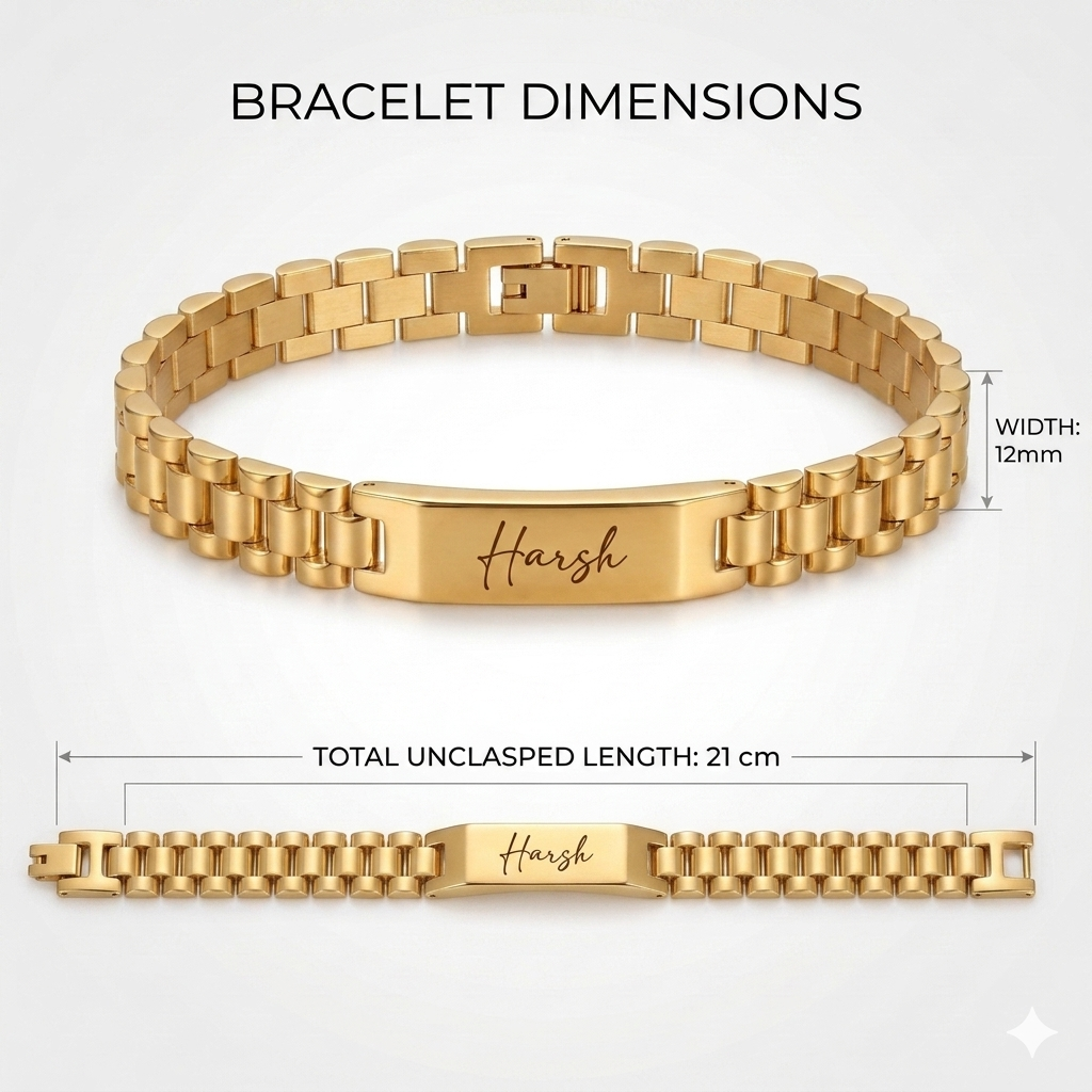 Custom Name Bar Bracelet