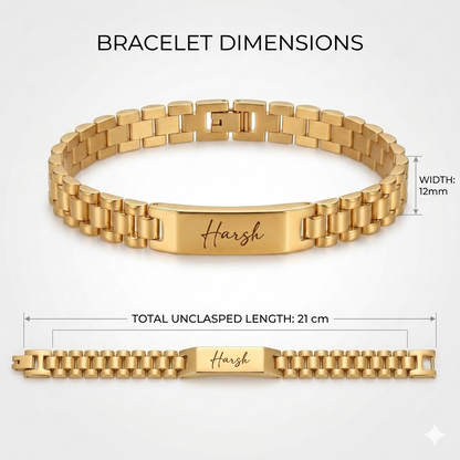 Custom Name Bar Bracelet