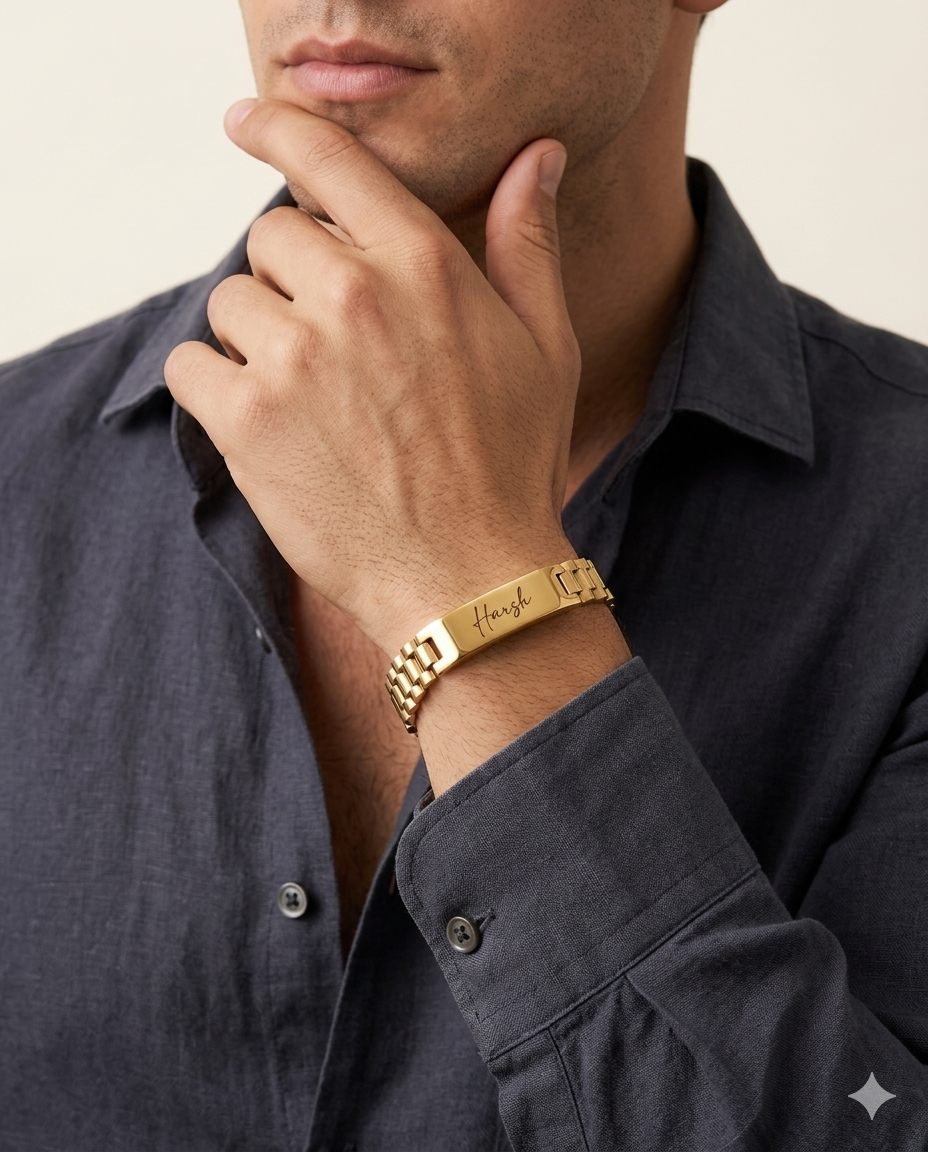 Custom Name Bar Bracelet