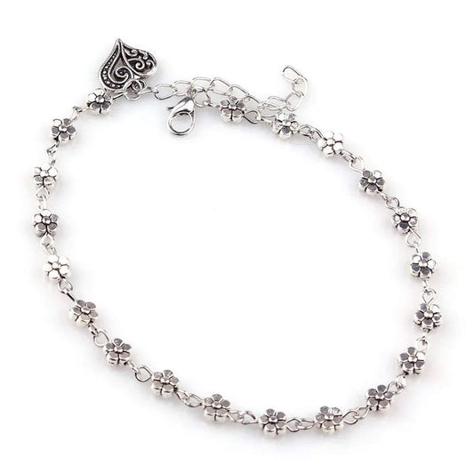 Shining Diva Fashion Floral Single Stylish Anklet