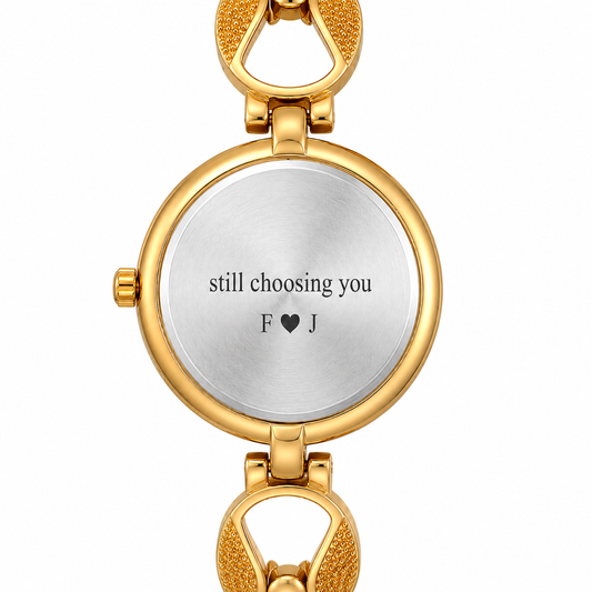 Elegant Gold Women's Bracelet Analog Watch