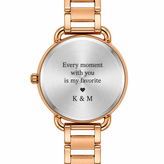 Luxury Rose Gold Crystal Women's Watch